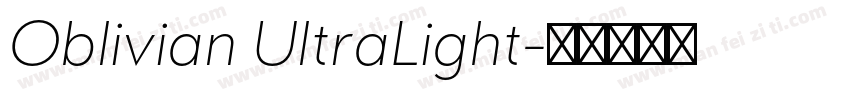 Oblivian UltraLight字体转换